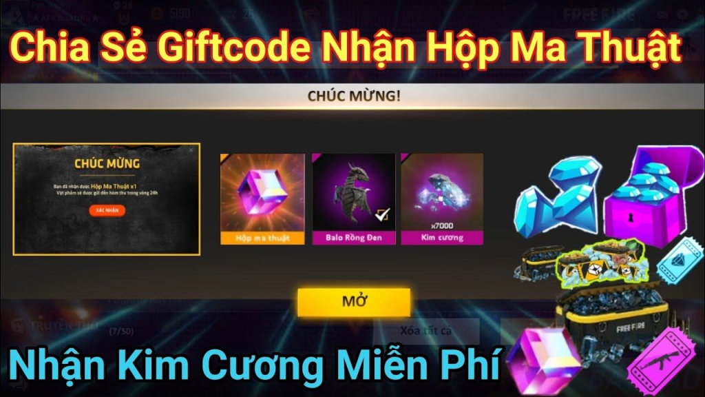 Nhận kim cương miễn phí với những mã giftcode vô cùng xịn sò