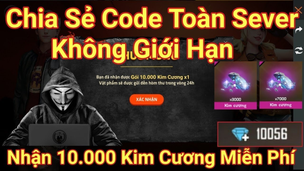 Những giftcode không giới hạn lượt sử dụng